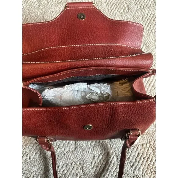 Womens Vintage Dolce&Gabbana Shoulder BagTote Purse Red Pebble Leather…